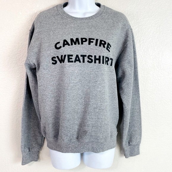 Jerzees Nublend Grey Campfire Sweatshirt Size S - Picture 1 of 5